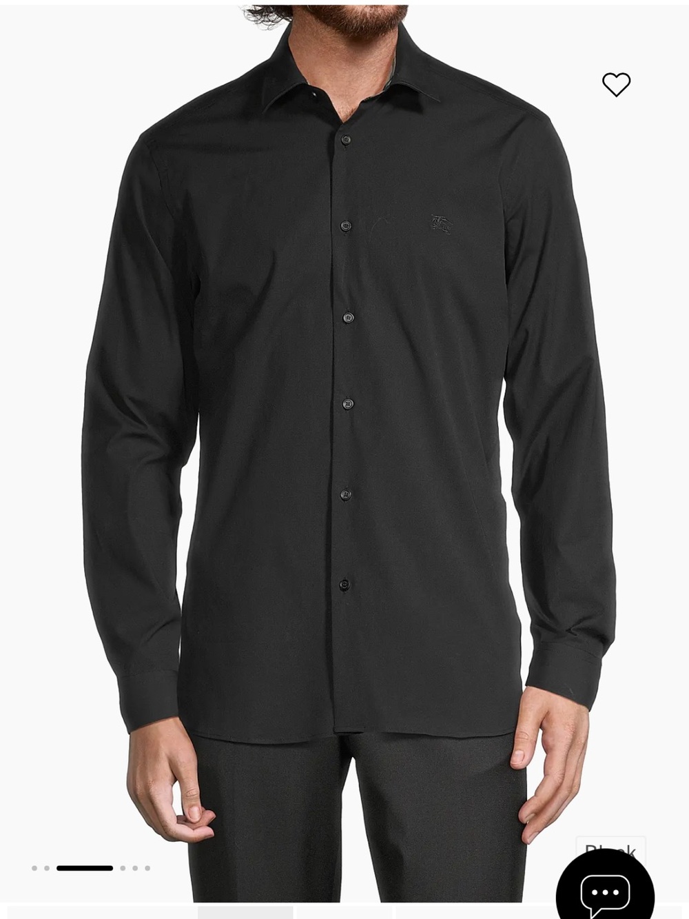 Burberry Black Long-Sleeve Dress Shirt - Picture 3 of 4
